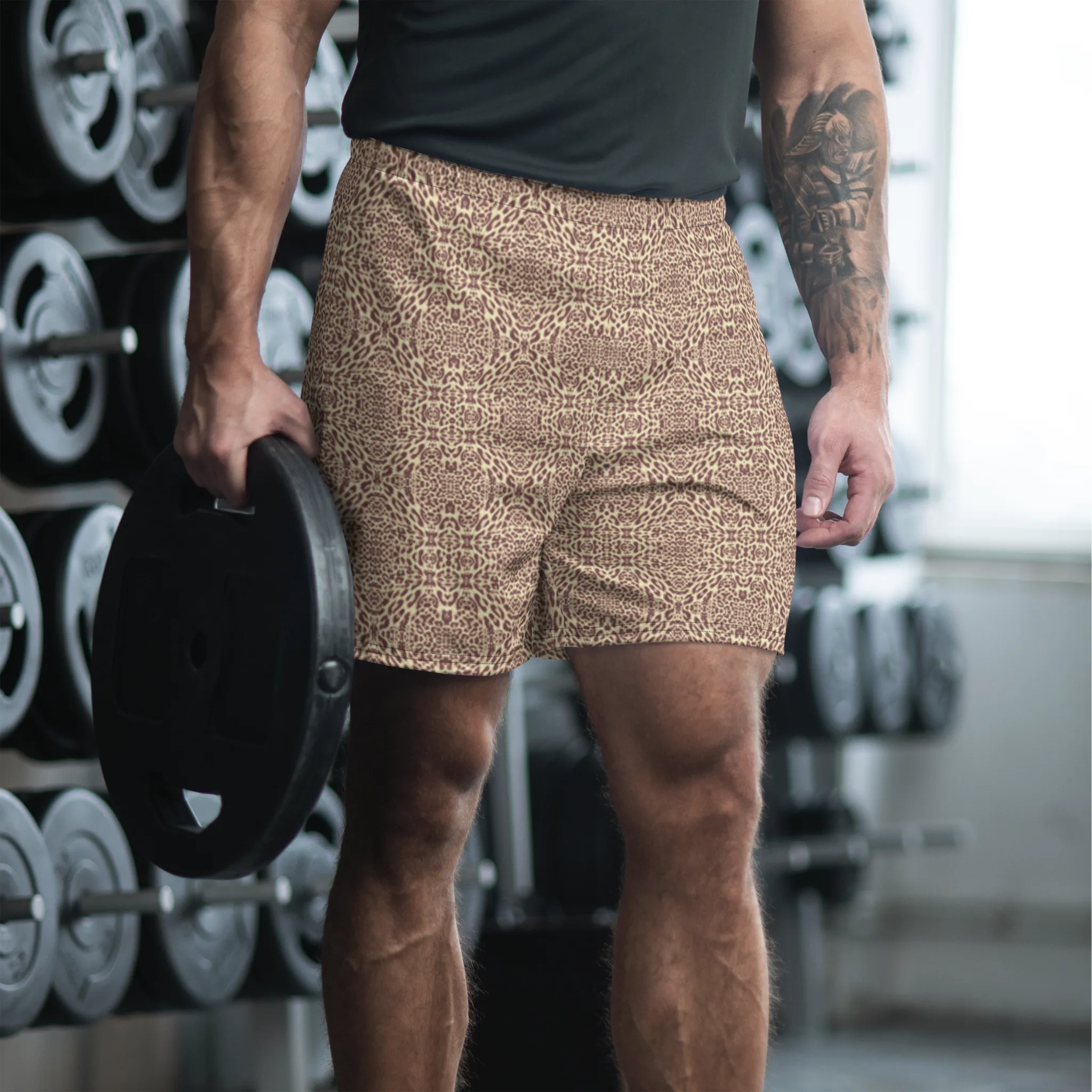 Recursia Contemplative Jaguar II Men's Athletic Shorts In Pink